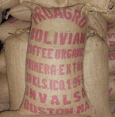 66 lbs ORGANIC PREMIUM (A) BOLIVIA GREEN COFFEE BEANS ($2.49/lb) -BURLAP