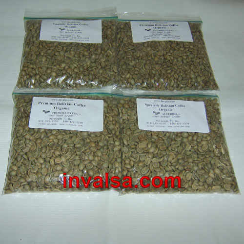 CUP OF EXCELLENCE� BOLIVIA SAMPLER PACK A: Four half-pound green coffees
